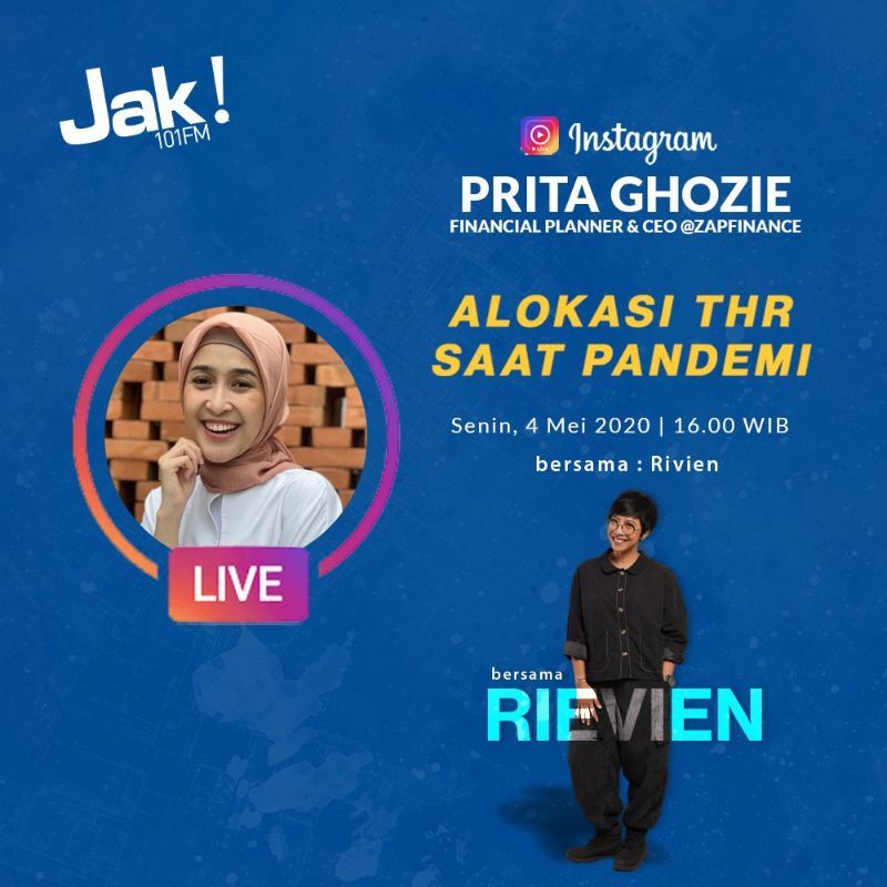 "Alokasi THR Saat Pandemi" bersama Rievien & Prita Ghozie