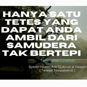 Hanya Satu Tetes Yang Dapat Anda Ambil Dari Samudera Tak Bertepi