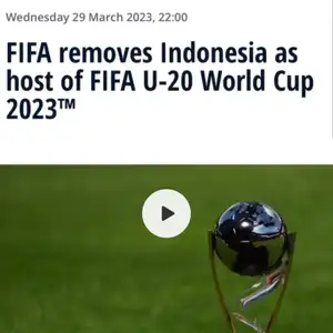 Indonesia gagal jadi tuan rumah piala Dunia U-20