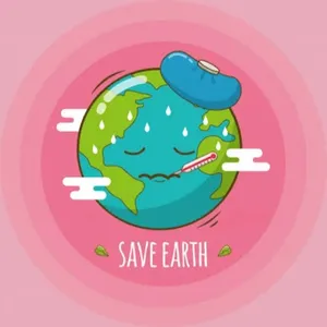 Reminder to save the world with recognize global warming phenomenon