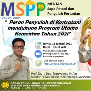Record melalui Video Converence zoom Meeting Mentan Sapa Petani dan Penyuluh Pertanian