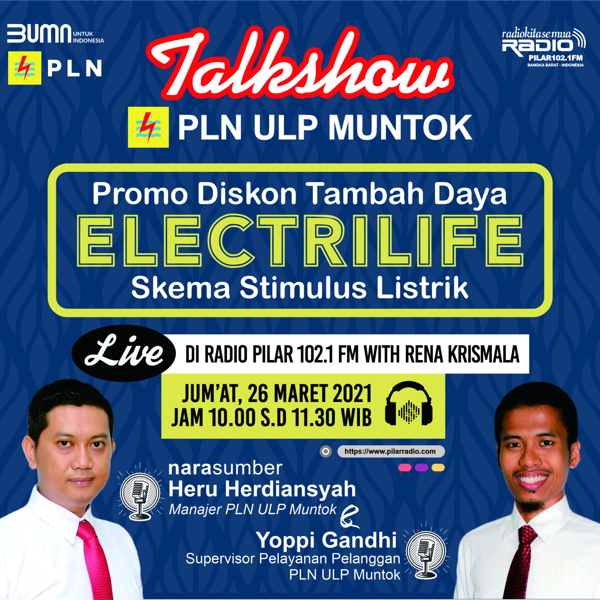 Talkshow PLN ULP Muntok - Program Electrilife 26 Maret 2021