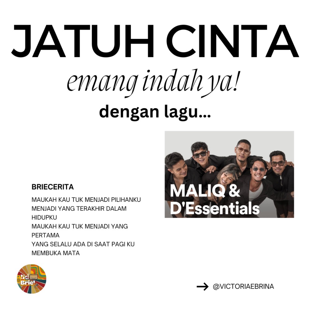 Jatuh cinta emang indah yaa apalagi sambil denger lagu Maliq & D’Essentials