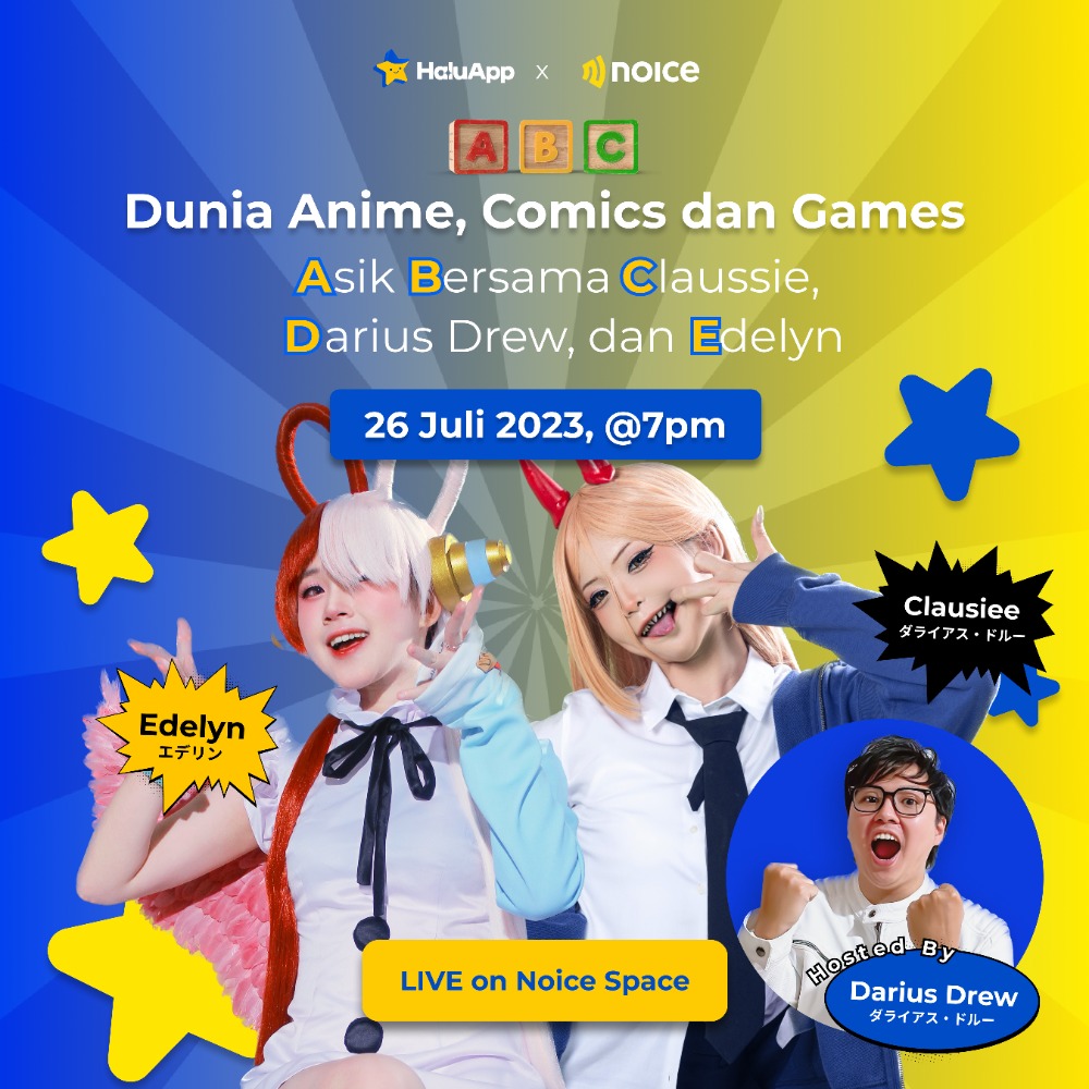 ABCDE of Anime, Comics and Games bersama Edelynlyn, Clausiee dan Darius