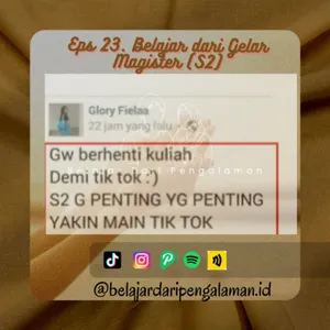 Belajar dari Gelar Magister (S2) 