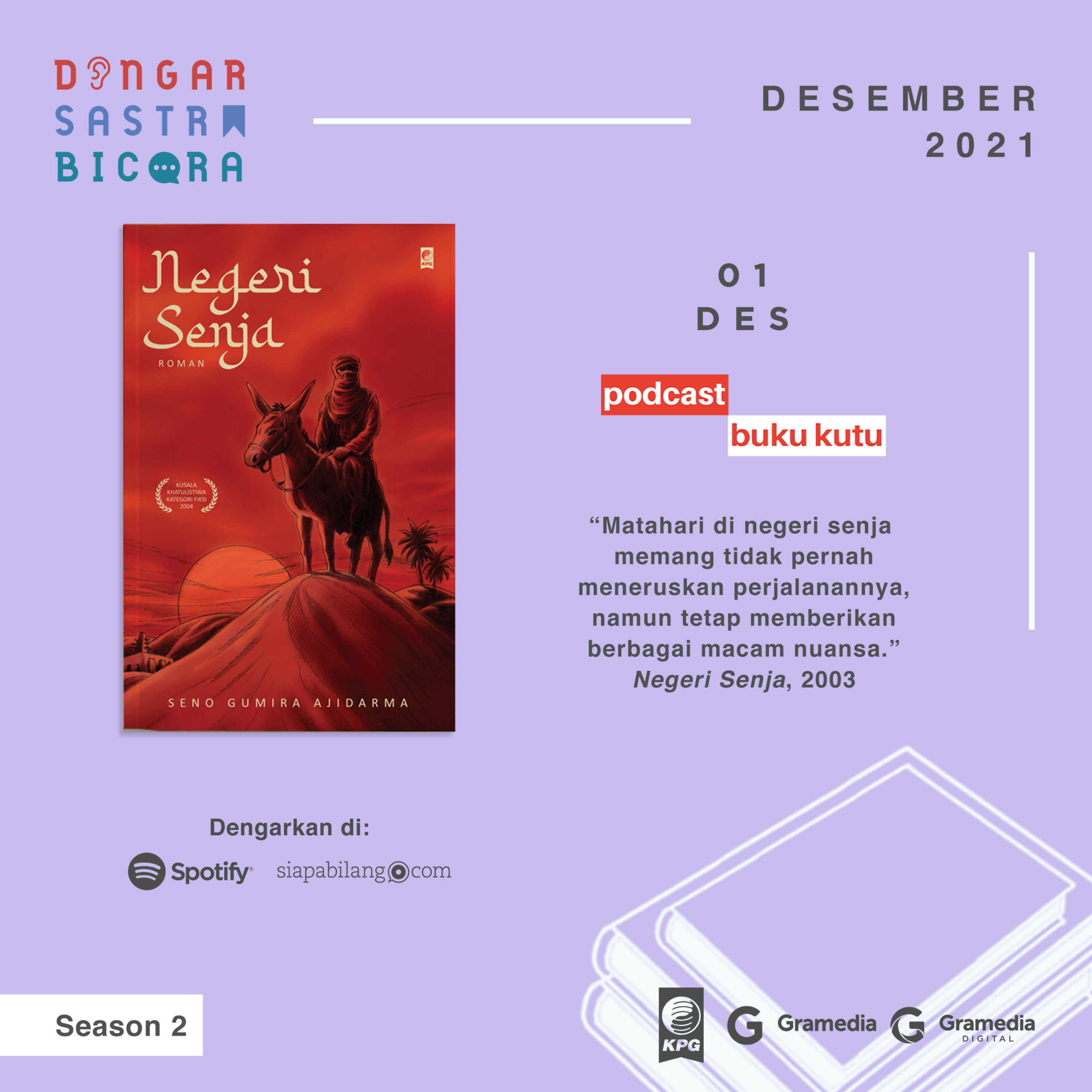 147. Negeri Senja - Saat Petang tak Selamanya Indah (Dengar Sastra Bicara)