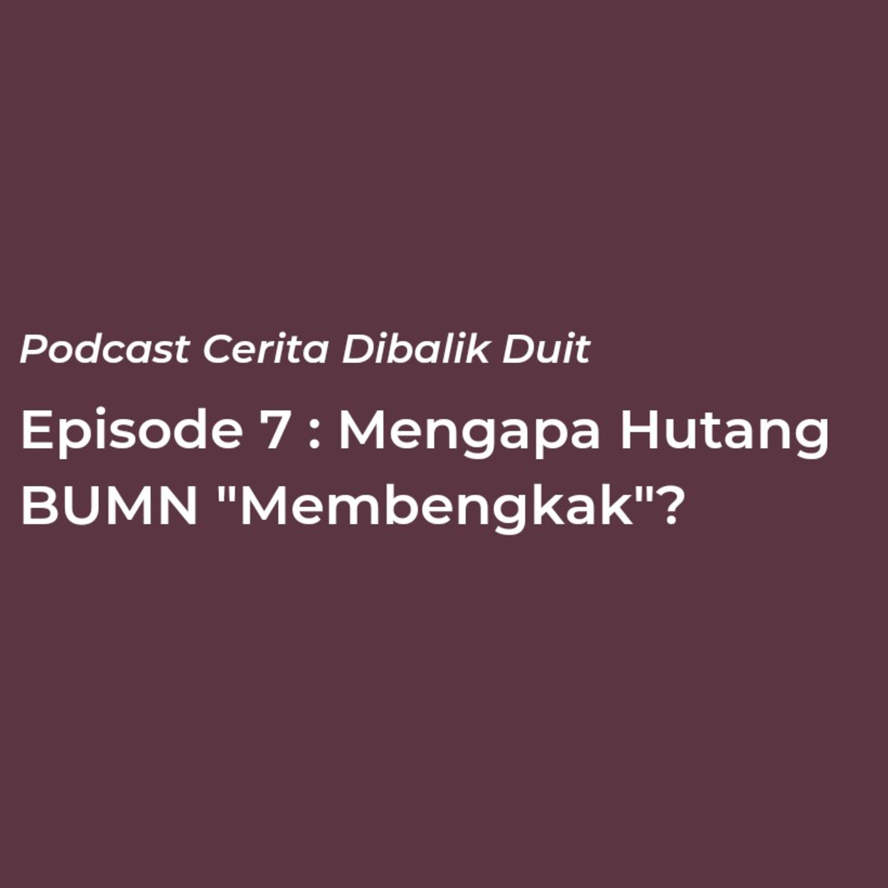 Mengapa Hutang BUMN "Membengkak"? 