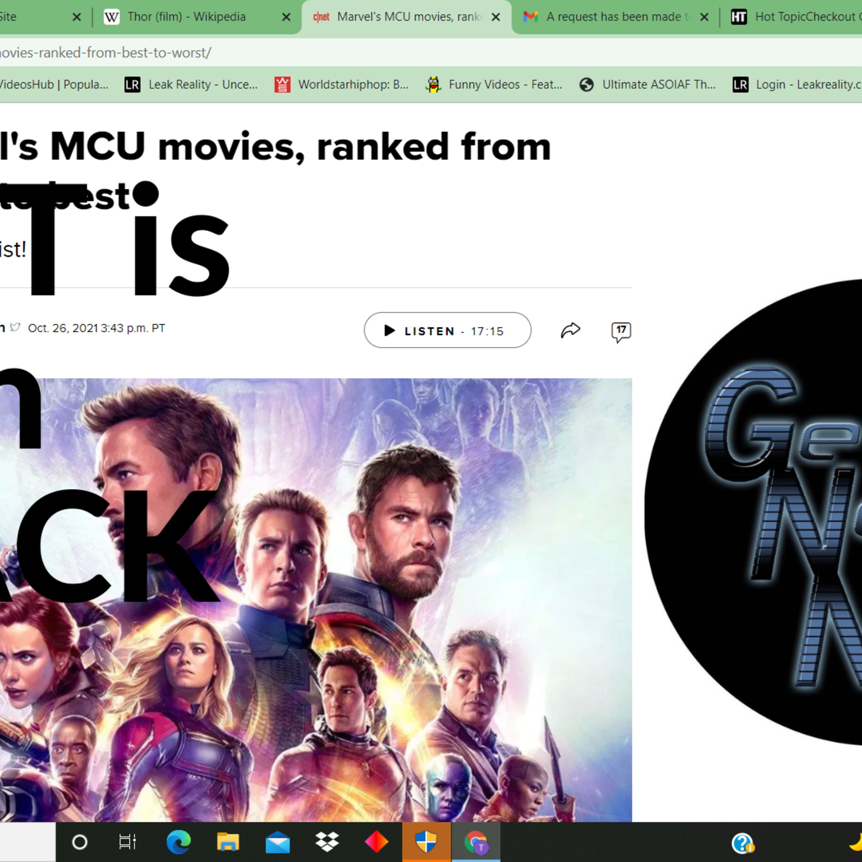 A Reaction Show Based On This Delusional Article Ranking The First 22 MCU Films From cnet.com- Might Be Smoking Crack At This Point