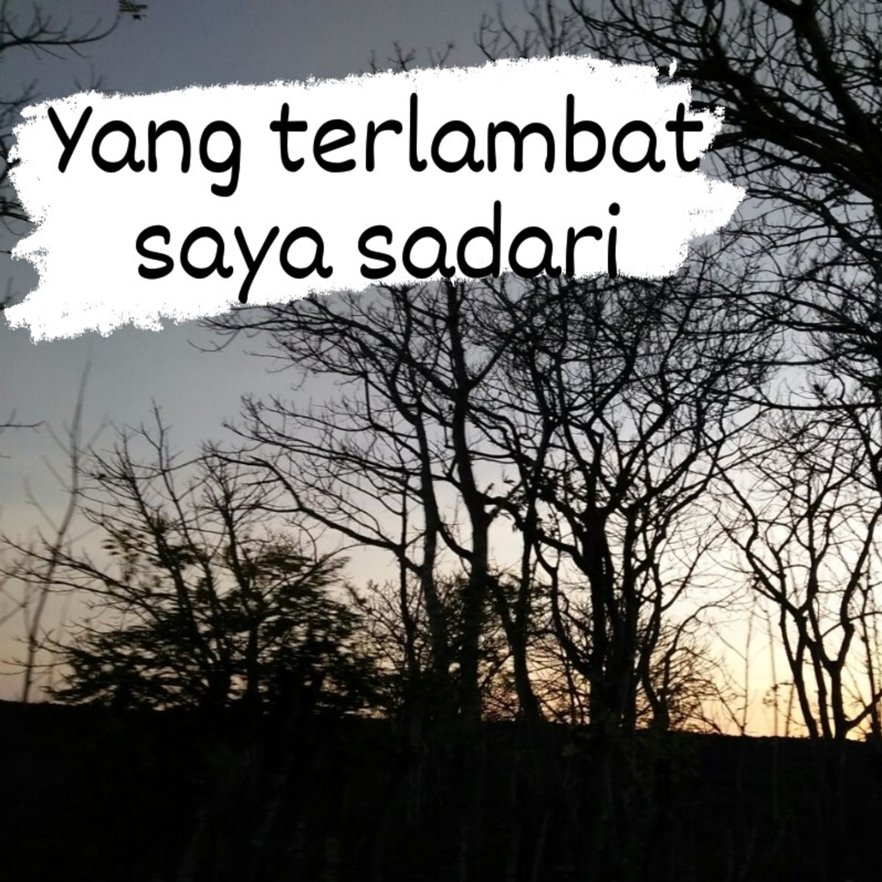 yang terlambat saya sadari