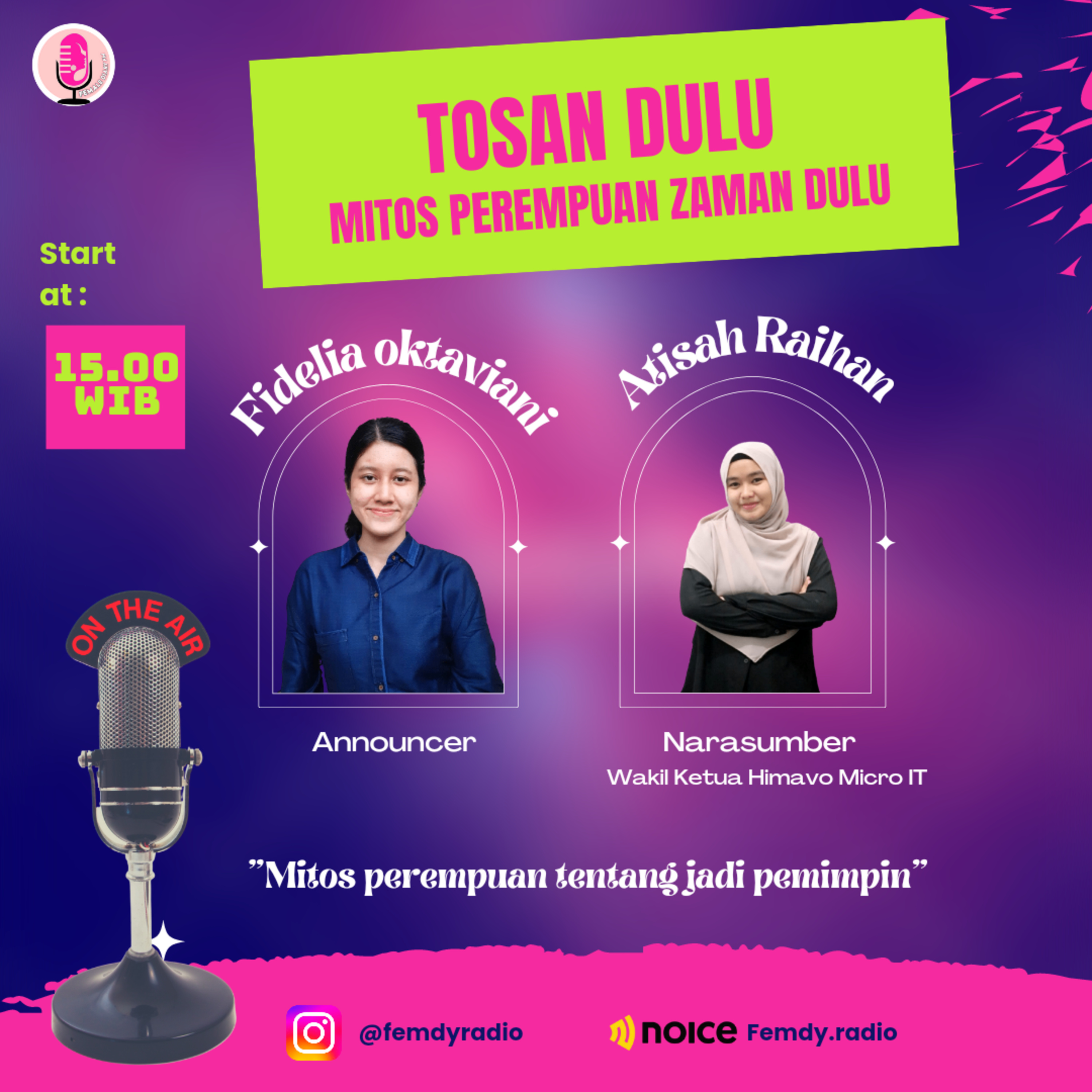 Tosan dulu (Mitos Perempuan Zaman Dulu) - pemimpin perempuan