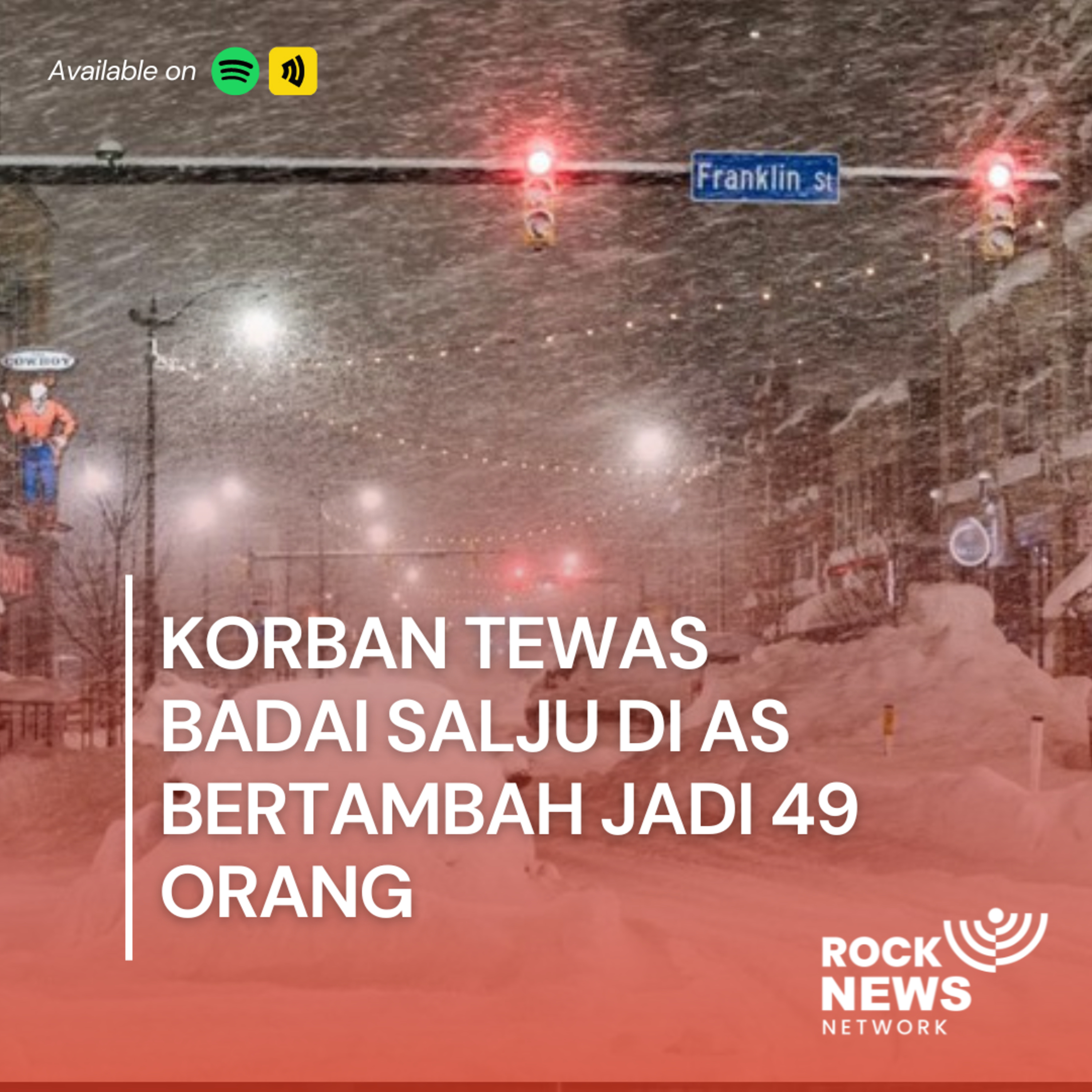 Eps 51 - Korban Tewas Badai Salju di AS Bertambah Jadi 49 Orang