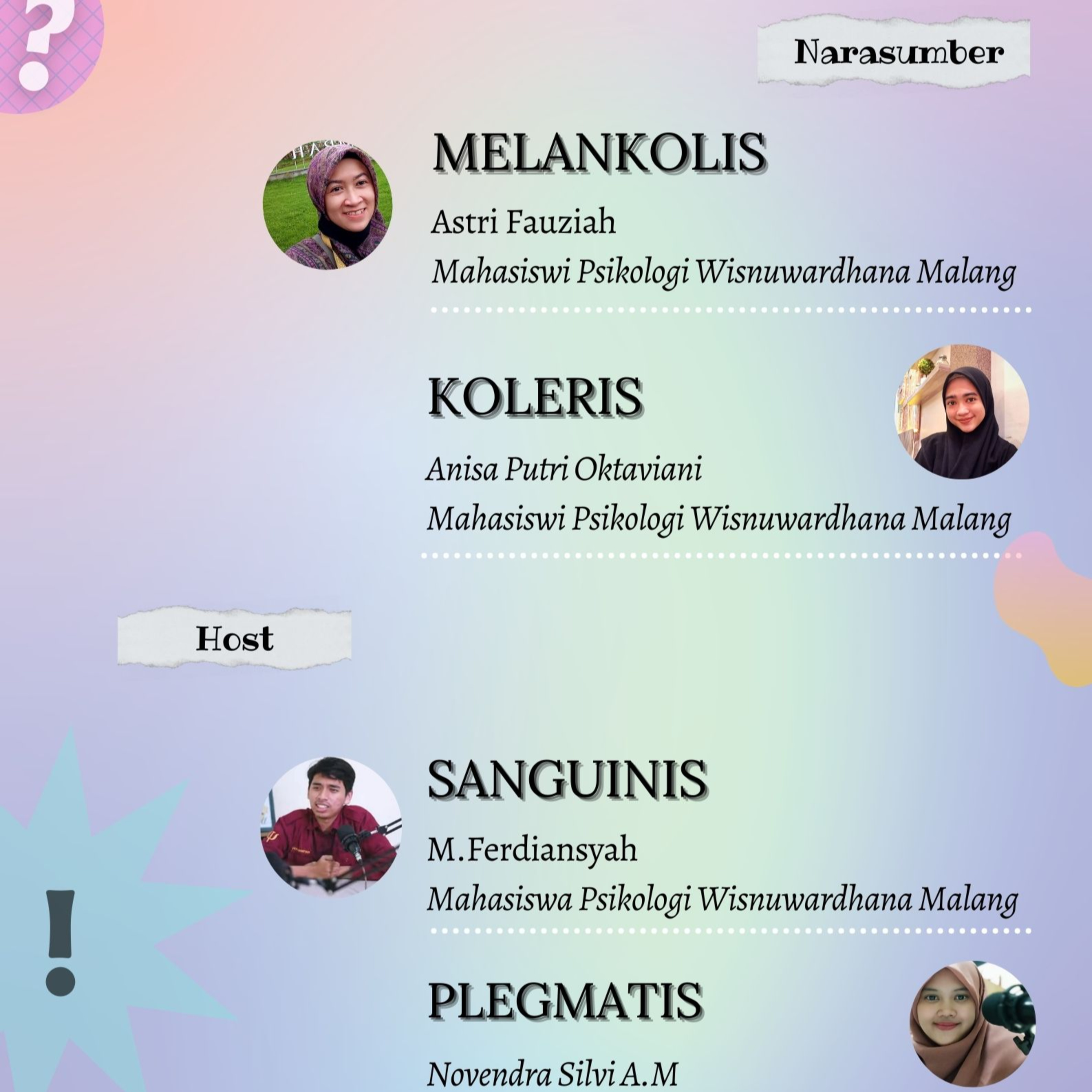 APA KEPRIBADIANMU?? Koleris, Sanguinis, Melankolis, Plegmatis