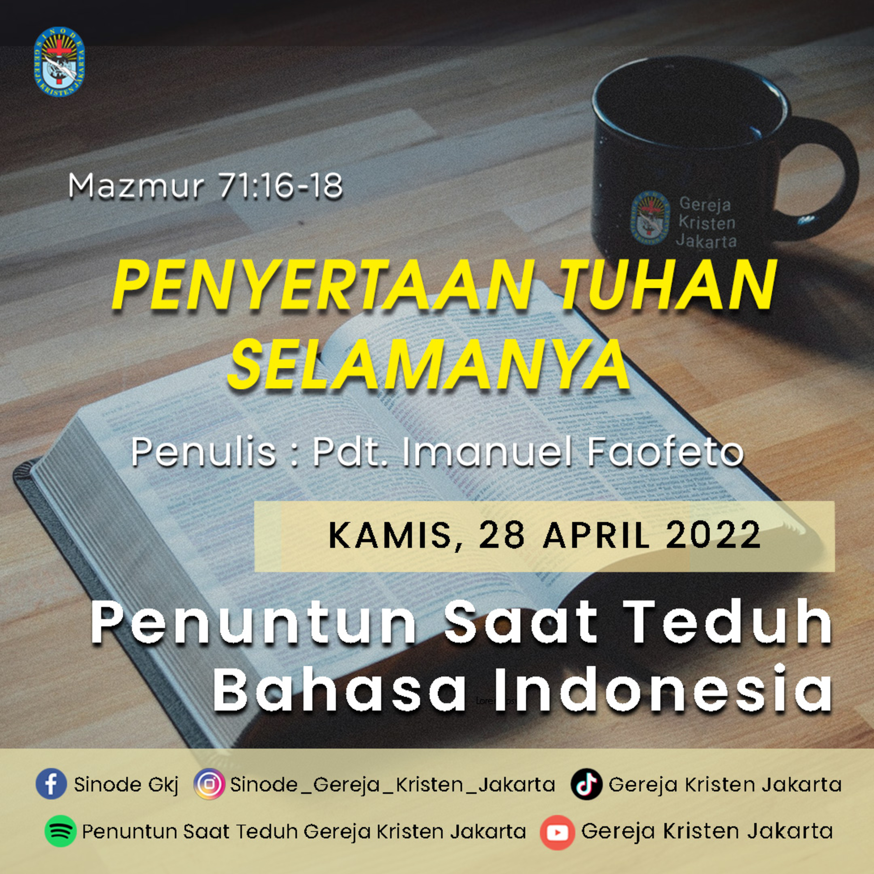 28-4-2022 - Penyertaan Tuhan Selamanya (PST GKJ Bahasa Indonesia)