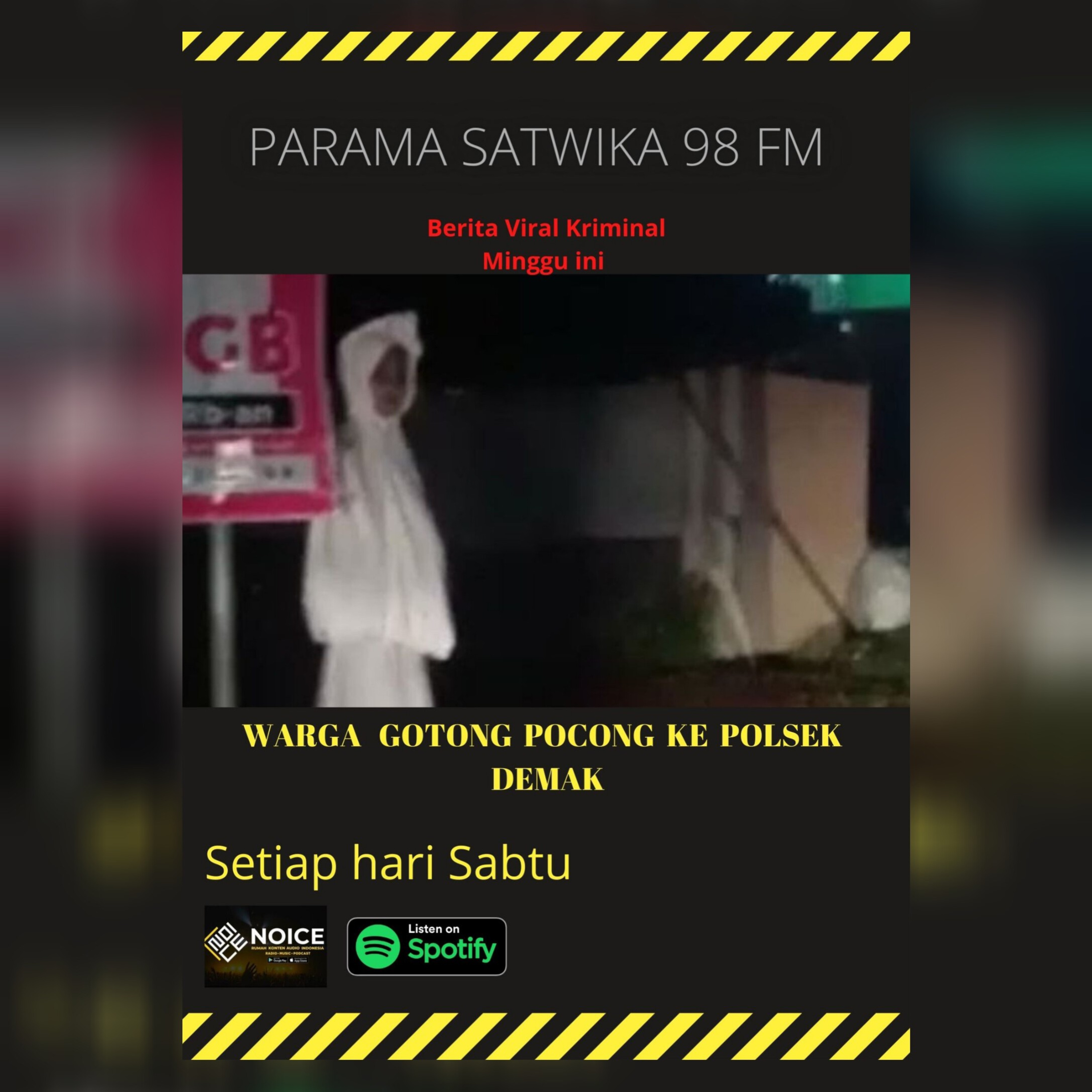 Pocong Digotong Warga ke Polsek di Demak 