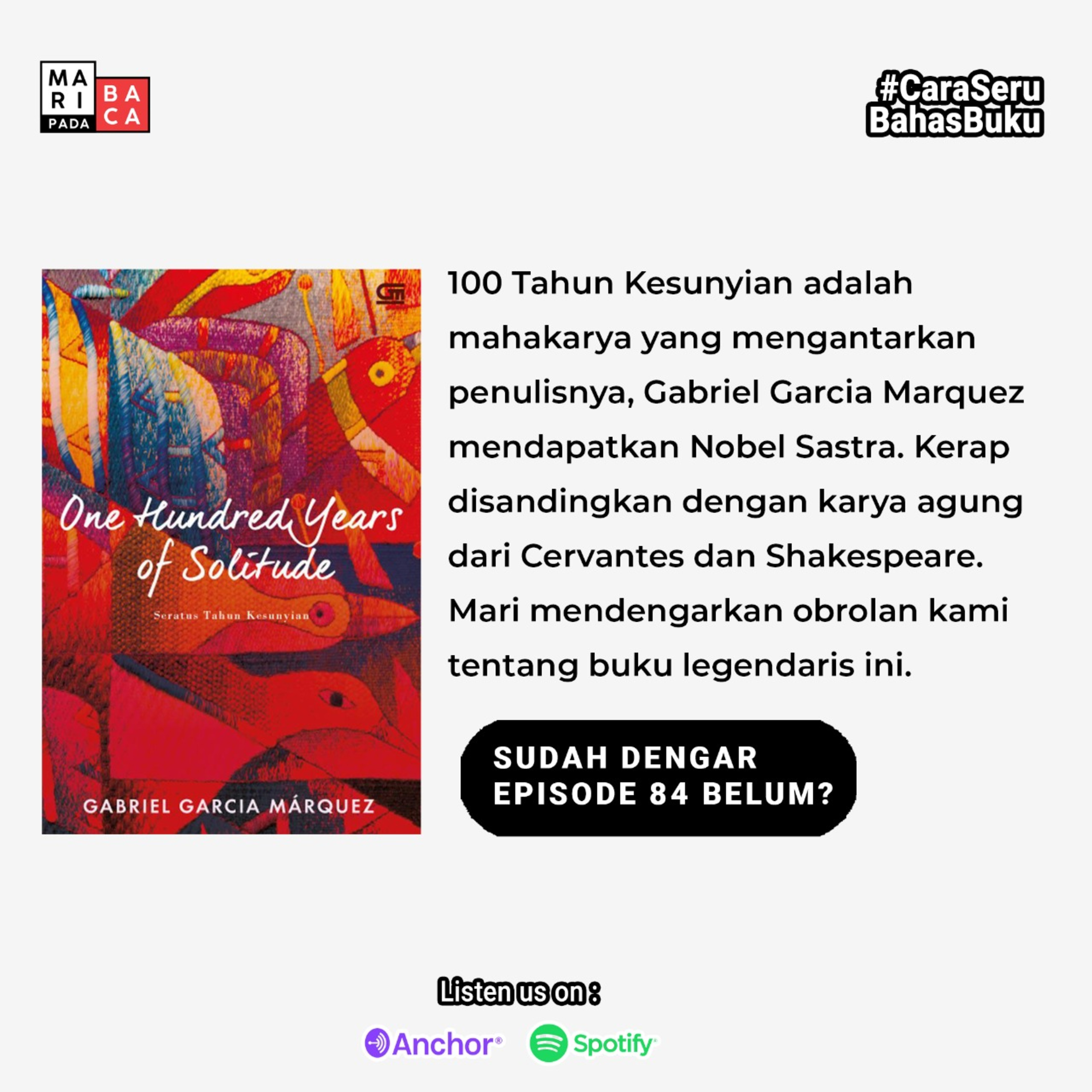 One Hundred Years of Solitude (100 Tahun Kesunyian)