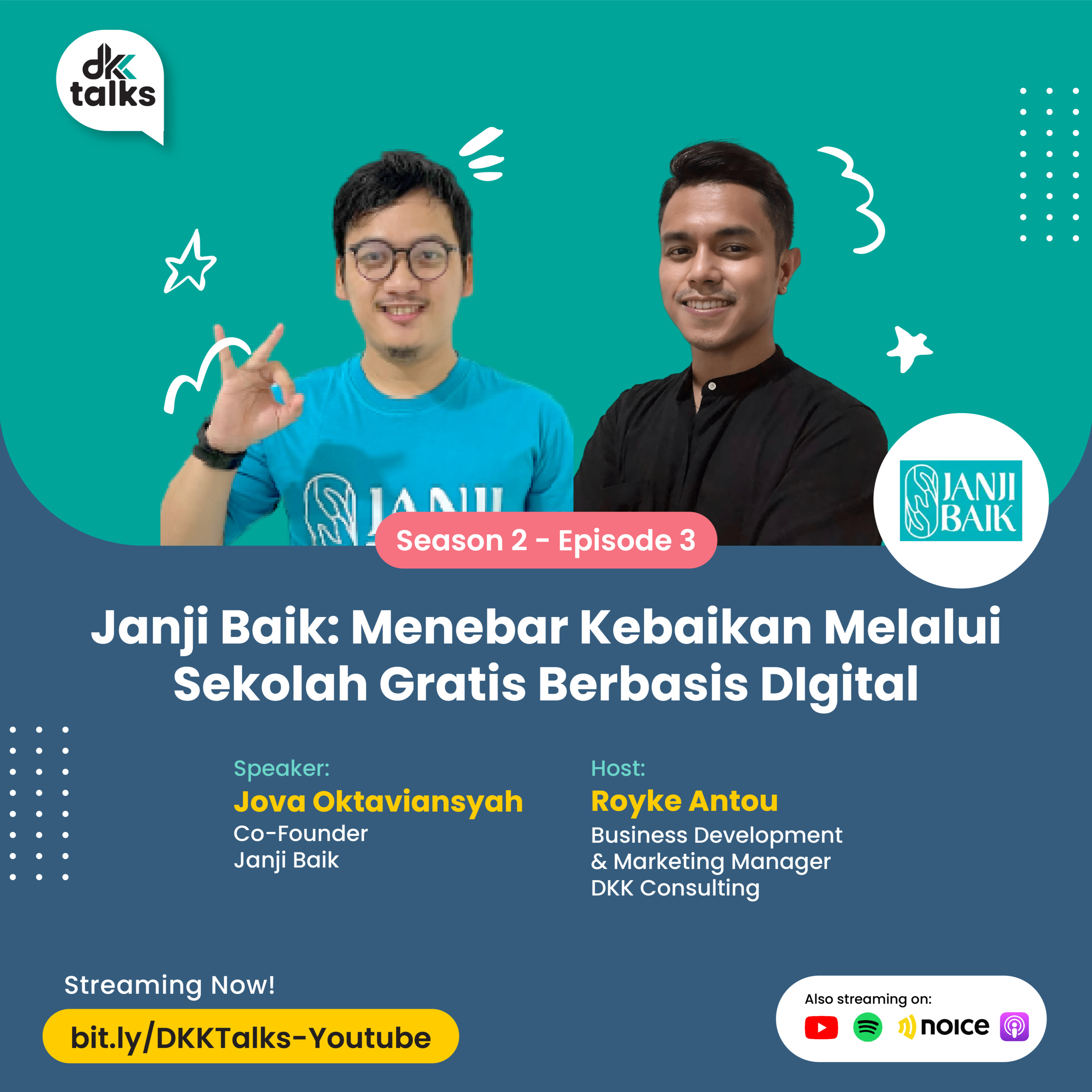 Janji Baik: Menebar Kebaikan Melalui Sekolah Gratis Berbasis Digital - Road to DKK Talks Meetup